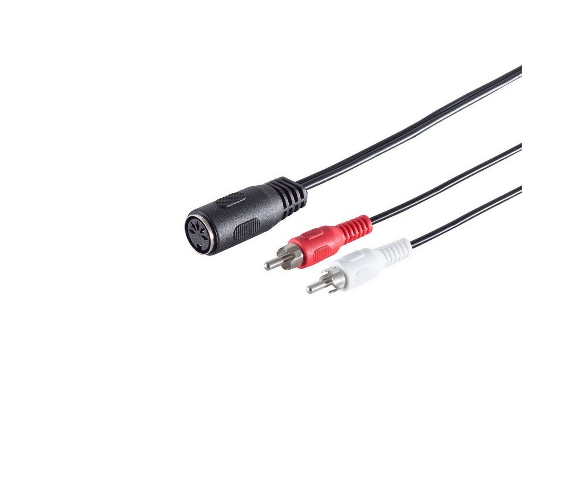 S/CONN maximum connectivity® DIN Kabel-5-pol. Buchse/ 2 Cinchstecker 0,2m Audio-Kabel, (20,00 cm) von S/CONN maximum connectivity®