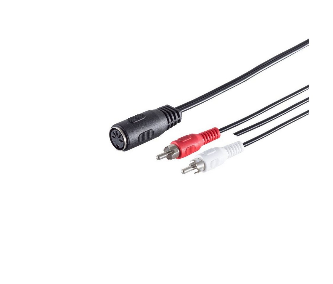 S/CONN maximum connectivity® DIN Kabel-5-pol. Buchse/ 2Cinchstecker,Kabels.0,2m Audio-Kabel, (20,00 cm) von S/CONN maximum connectivity®