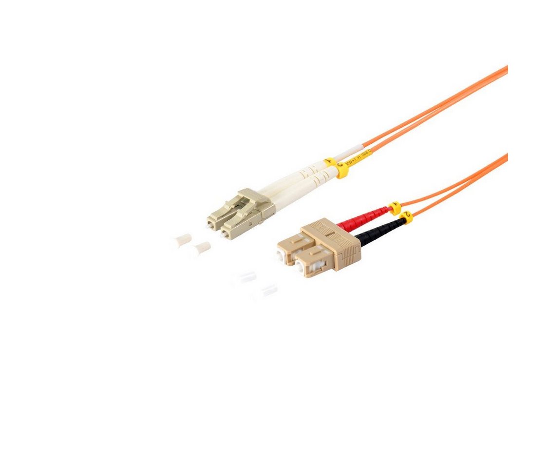 S/CONN maximum connectivity® Duplex Patchkabel LC/SC 50/125µ, OM2 Glasfaserkabel, (200 cm) von S/CONN maximum connectivity®