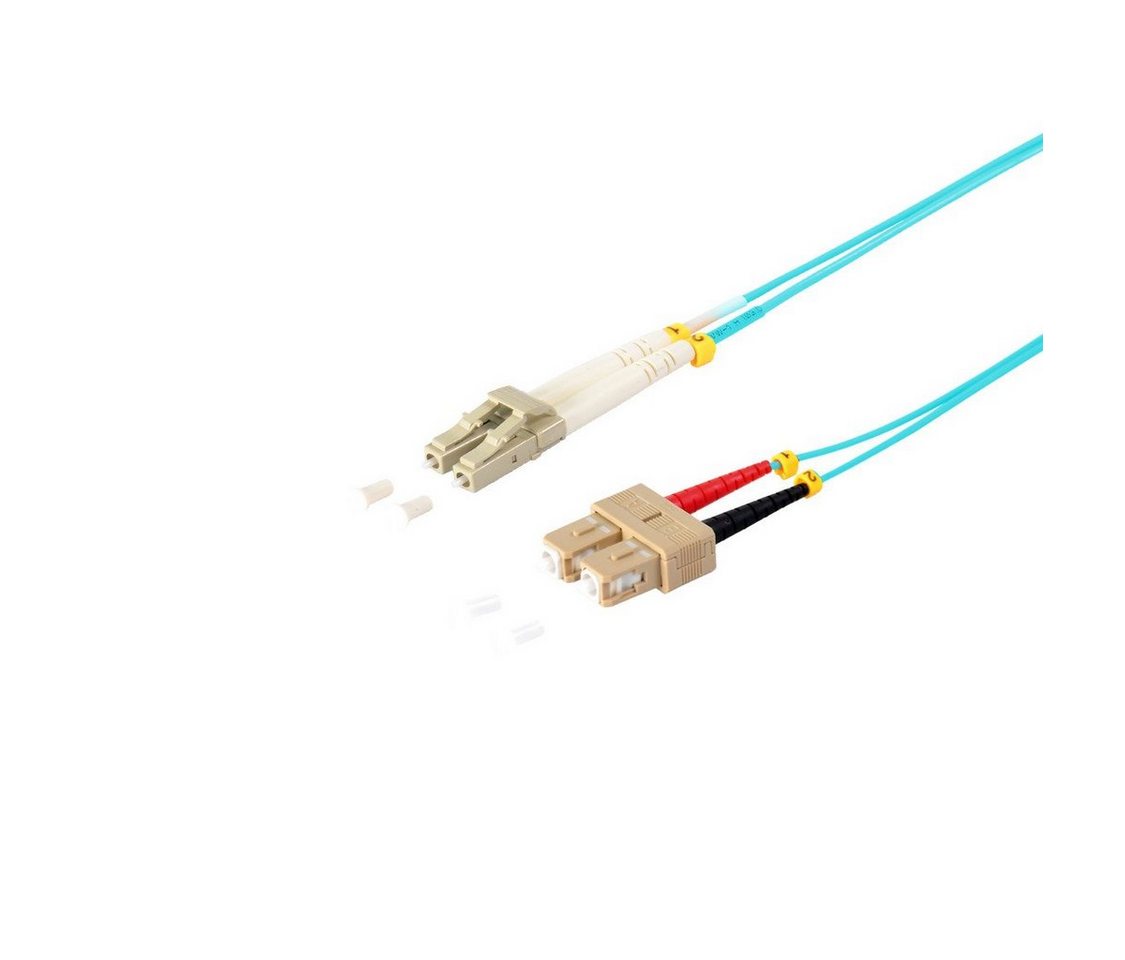 S/CONN maximum connectivity® Duplex Patchkabel LC/SC 50/125µ, OM3 Glasfaserkabel, (200 cm) von S/CONN maximum connectivity®