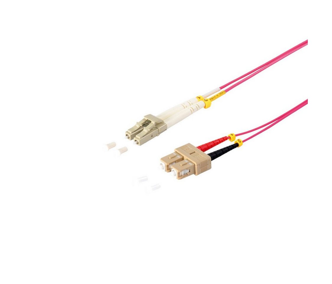 S/CONN maximum connectivity® Duplex Patchkabel LC/SC 50/125µ, OM4 Glasfaserkabel, (500 cm) von S/CONN maximum connectivity®