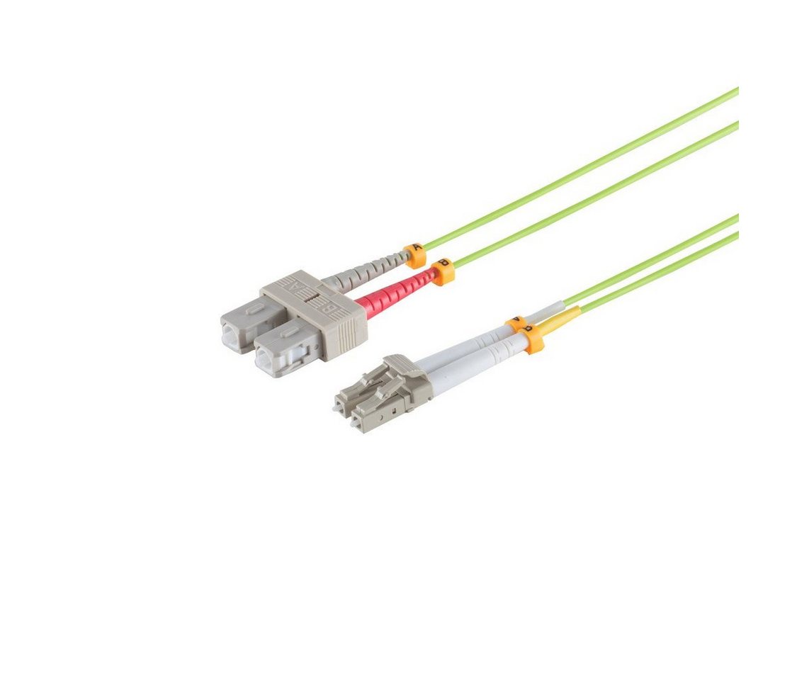 S/CONN maximum connectivity® Duplex Patchkabel LC/SC 50/125µ, OM5 Glasfaserkabel, (1500 cm) von S/CONN maximum connectivity®