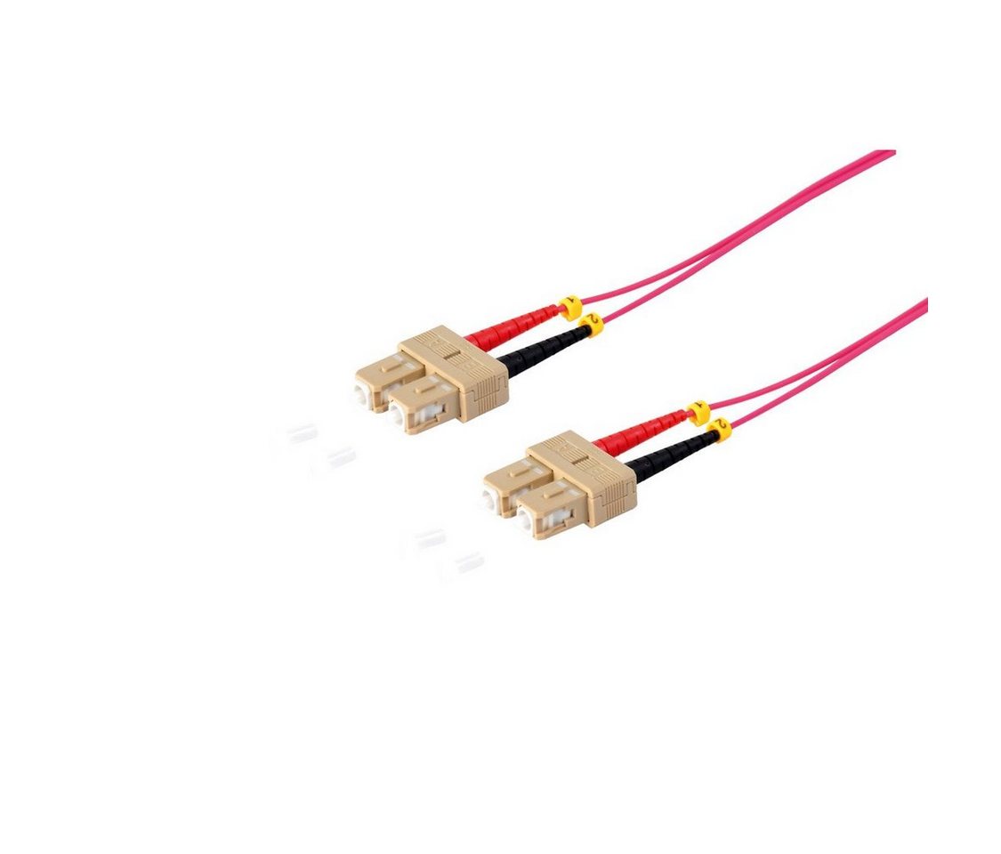 S/CONN maximum connectivity® Duplex Patchkabel SC/SC 50/125µ, OM4 Glasfaserkabel, (200 cm) von S/CONN maximum connectivity®