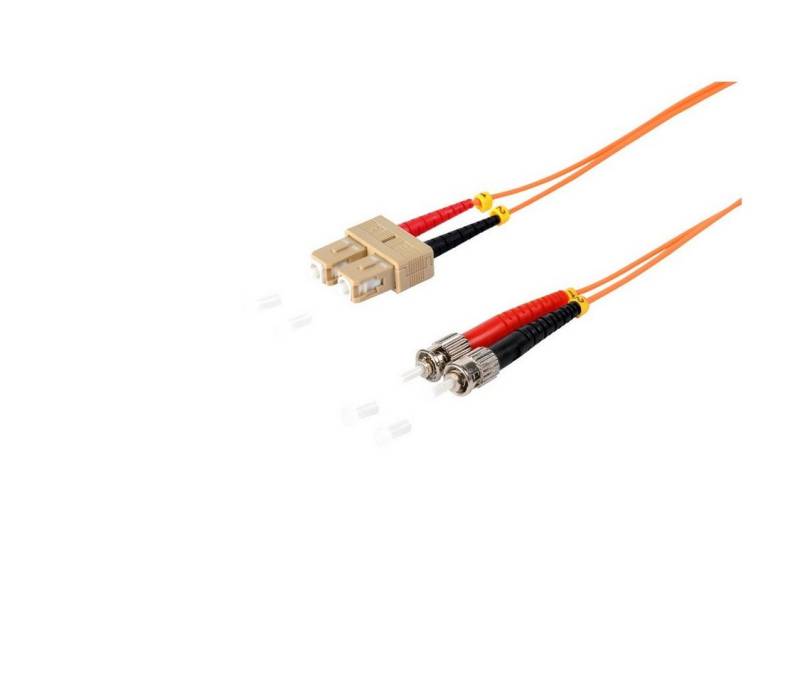 S/CONN maximum connectivity® Duplex Patchkabel SC/ST 50/125µ, OM2 Glasfaserkabel, (200 cm) von S/CONN maximum connectivity®