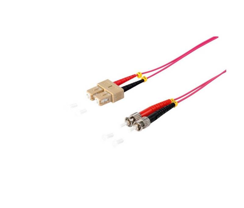 S/CONN maximum connectivity® Duplex Patchkabel SC/ST 50/125µ, OM4 Glasfaserkabel, (100 cm) von S/CONN maximum connectivity®