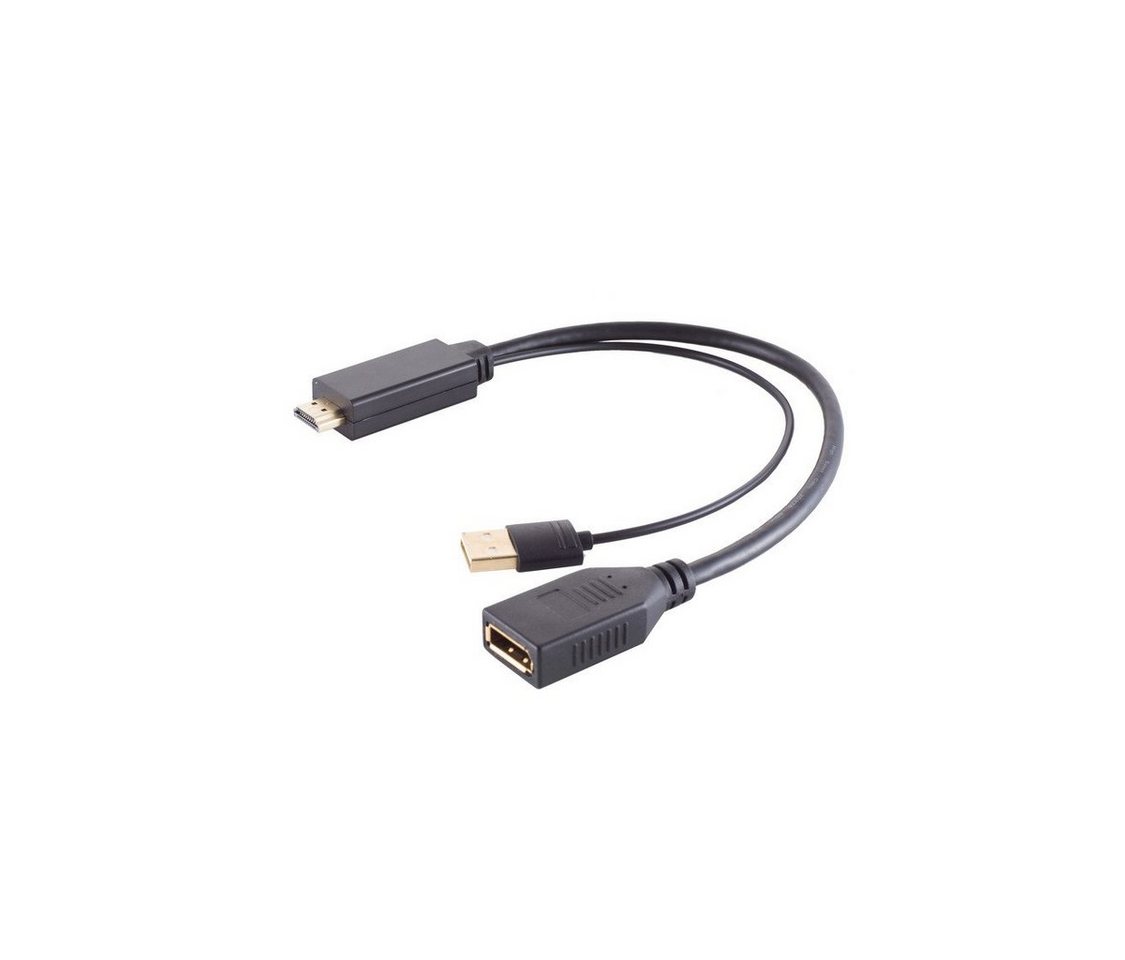 S/CONN maximum connectivity® HDMI-A Adapter, Displayport Buchse, 4K, 30cm HDMI-Adapter von S/CONN maximum connectivity®