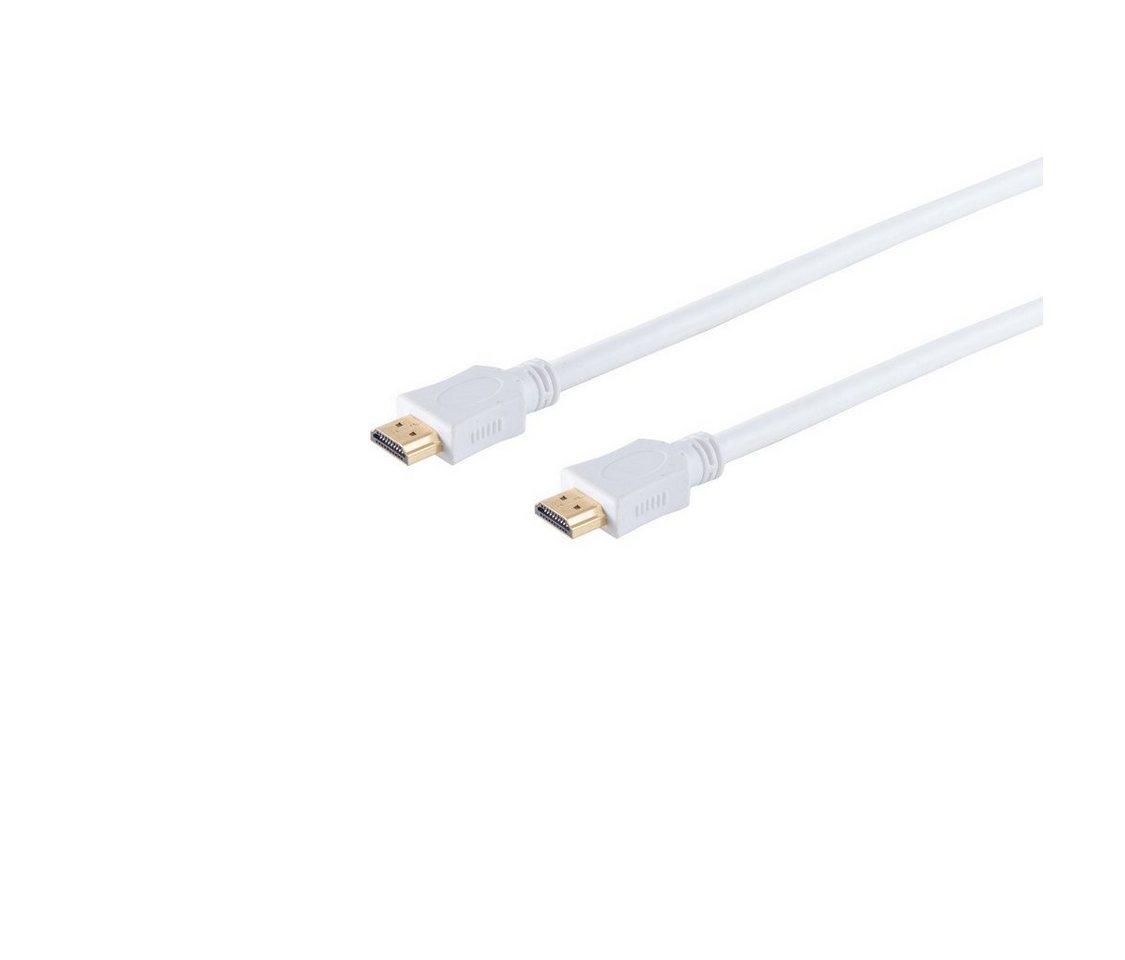 S/CONN maximum connectivity® HDMI A-Stecker/HDMI A-Stecker verg. HEAC weiß 2m HDMI-Kabel, (200 cm) von S/CONN maximum connectivity®
