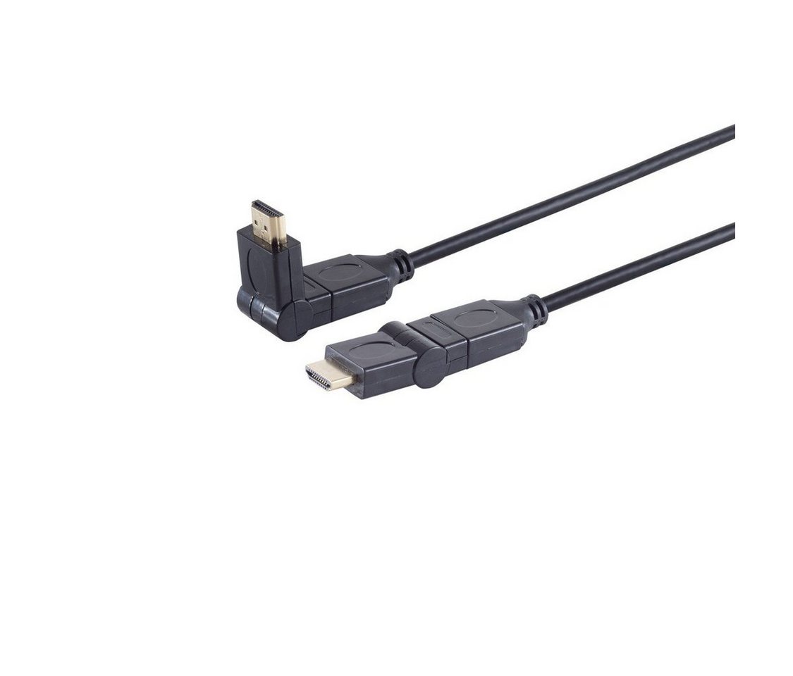S/CONN maximum connectivity® HDMI A-Stecker/HDMI A-Stecker winkelbar HEAC 2m HDMI-Kabel, (200 cm) von S/CONN maximum connectivity®