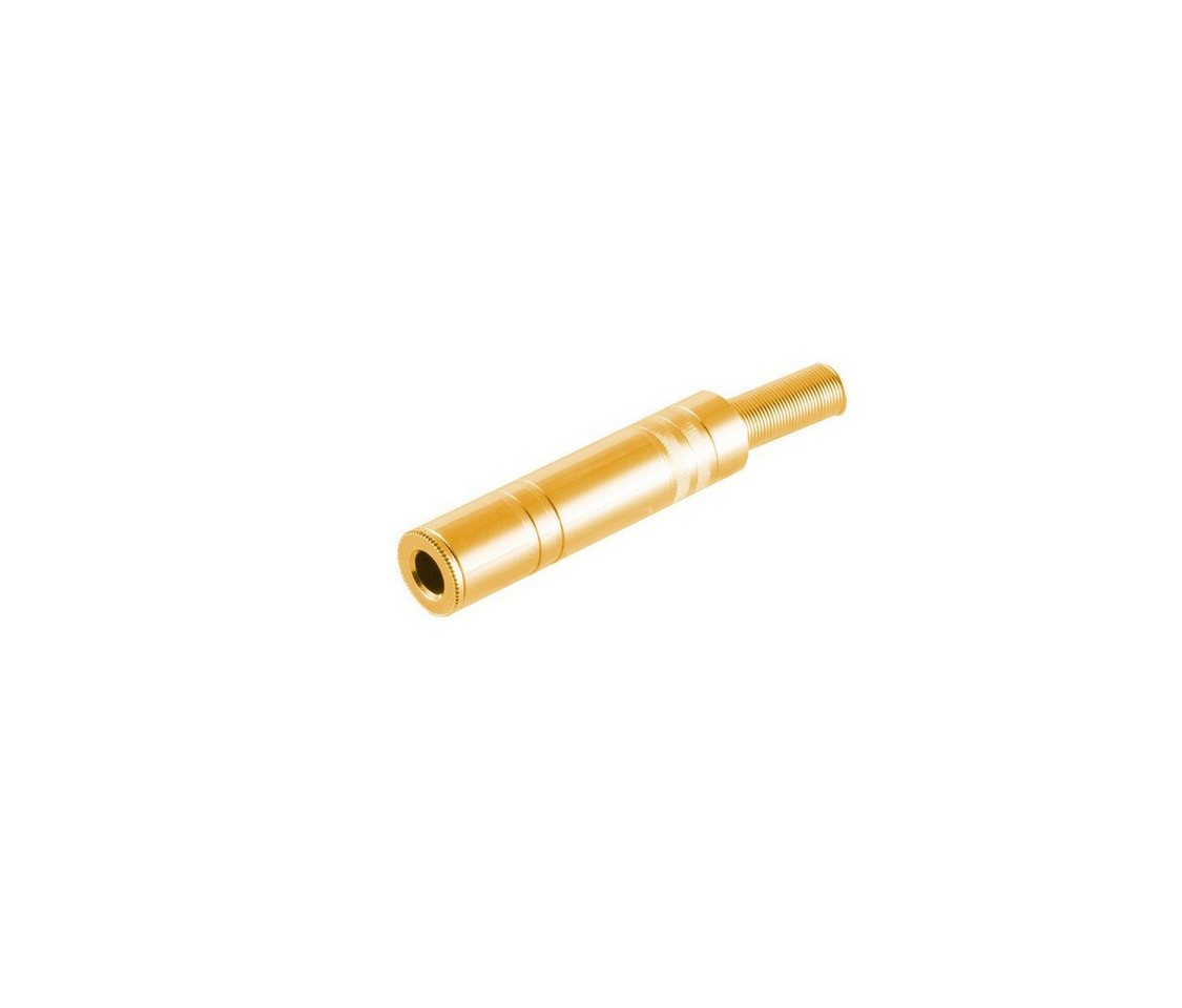 S/CONN maximum connectivity® Klinkenkupplung Mono 6,3mm Metall, vergoldet Audio-Adapter von S/CONN maximum connectivity®