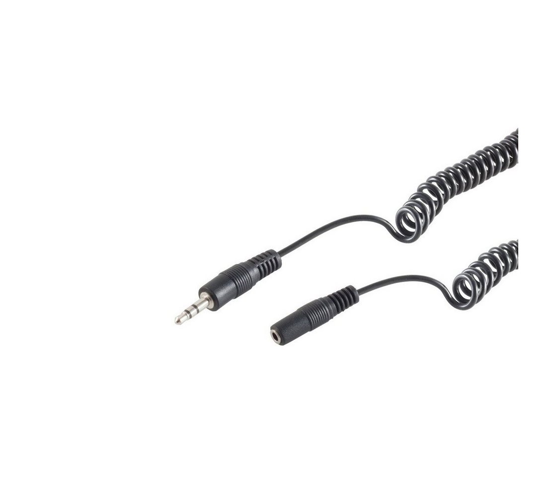 S/CONN maximum connectivity® Klinkenst. 3,5mm/ Klinkenbuchse 3,5mm Spiral, 2,5m Audio-Kabel, (250,00 cm) von S/CONN maximum connectivity®