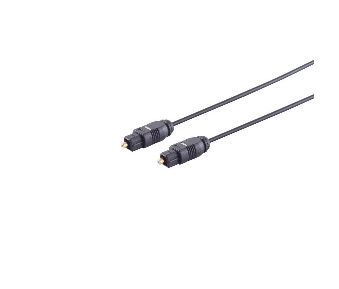 S/CONN maximum connectivity® Lichtwellenleiterkabel 2,2mm, Toslink-Stecker auf Toslink-Stecker Audio-Kabel, (1500 cm) von S/CONN maximum connectivity®