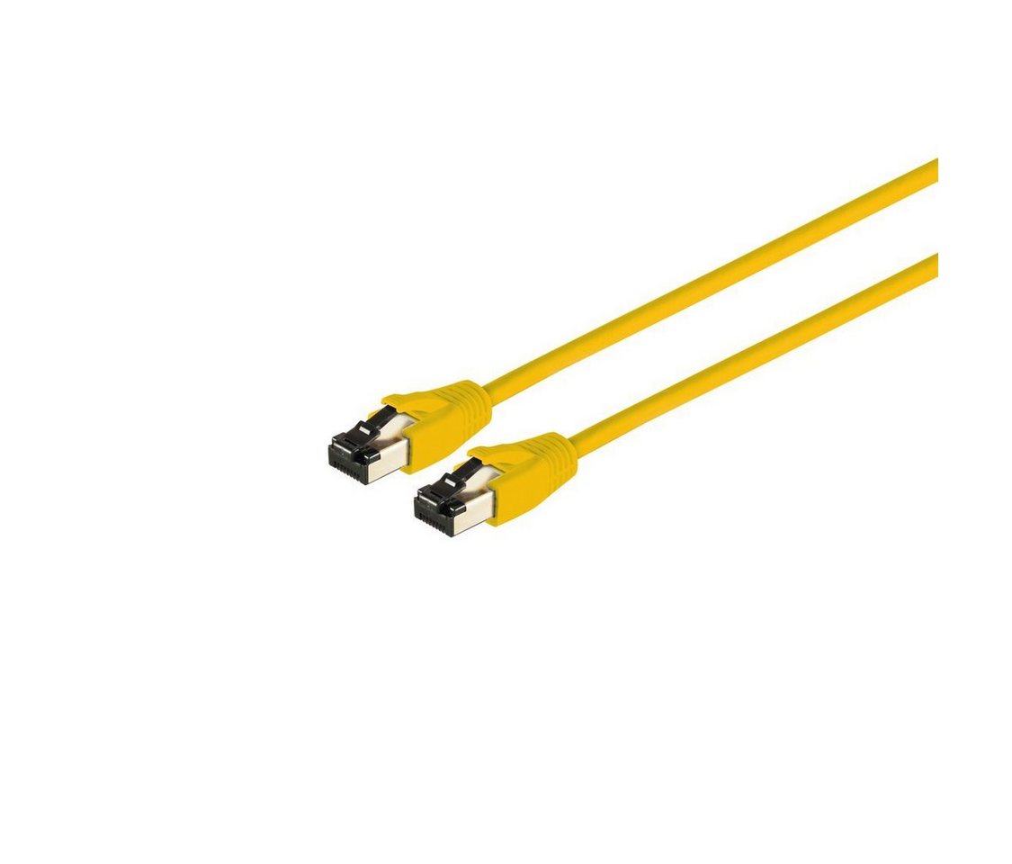 S/CONN maximum connectivity® Patchkabel cat 8.1 F/FTP PIMF LSZH gelb 15,0m LAN-Kabel, RJ-45, (1500 cm) von S/CONN maximum connectivity®