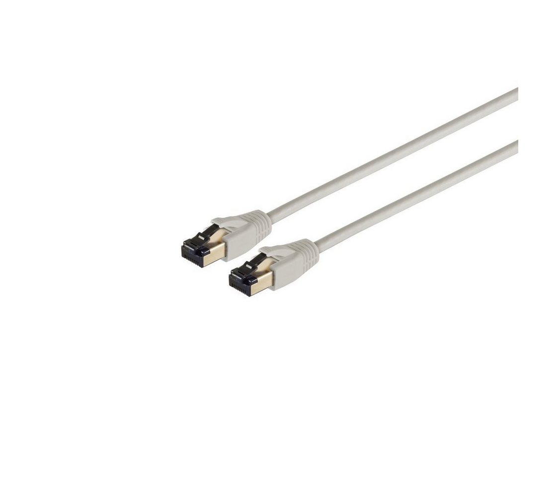 S/CONN maximum connectivity® Patchkabel cat 8.1 F/FTP PIMF LSZH grau 1,0m LAN-Kabel, RJ-45, (100 cm) von S/CONN maximum connectivity®
