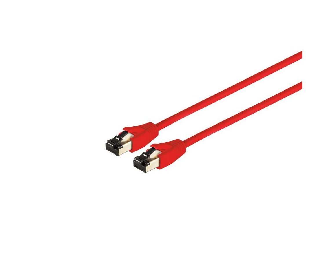S/CONN maximum connectivity® Patchkabel cat 8.1 F/FTP PIMF LSZH rot 15,0m LAN-Kabel, RJ-45, (1500 cm) von S/CONN maximum connectivity®