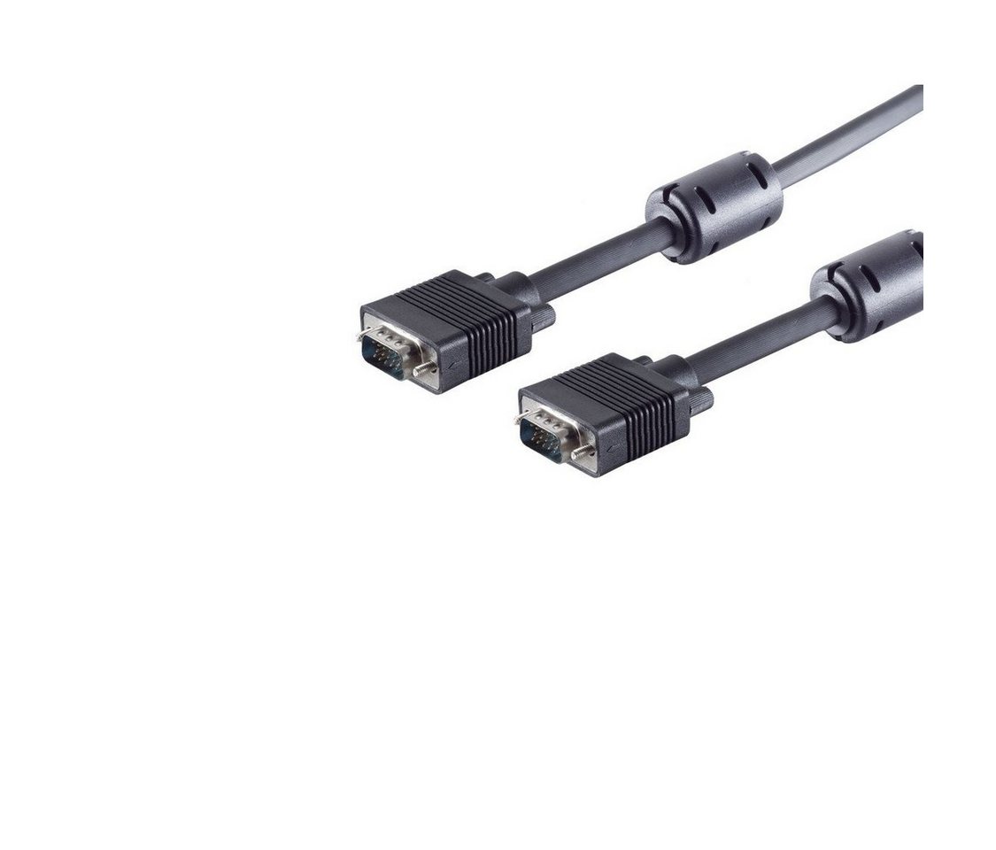S/CONN maximum connectivity® S-VGA-Monitorkabel 2x15pol HDD-St 75Ohm Ferrit 30m Video-Kabel, (3000 cm) von S/CONN maximum connectivity®