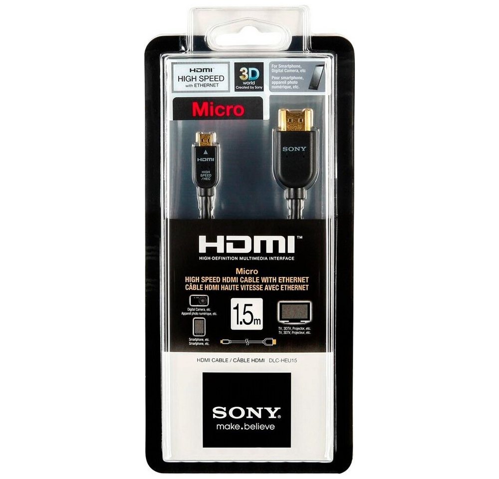 S/CONN maximum connectivity® Sony DLC-HEU15 HDMI-Kabel für Audio-Videoübertragung. Elektro-Kabel, HDMI, Hohe Übertragungsgeschwindigkeit von S/CONN maximum connectivity®
