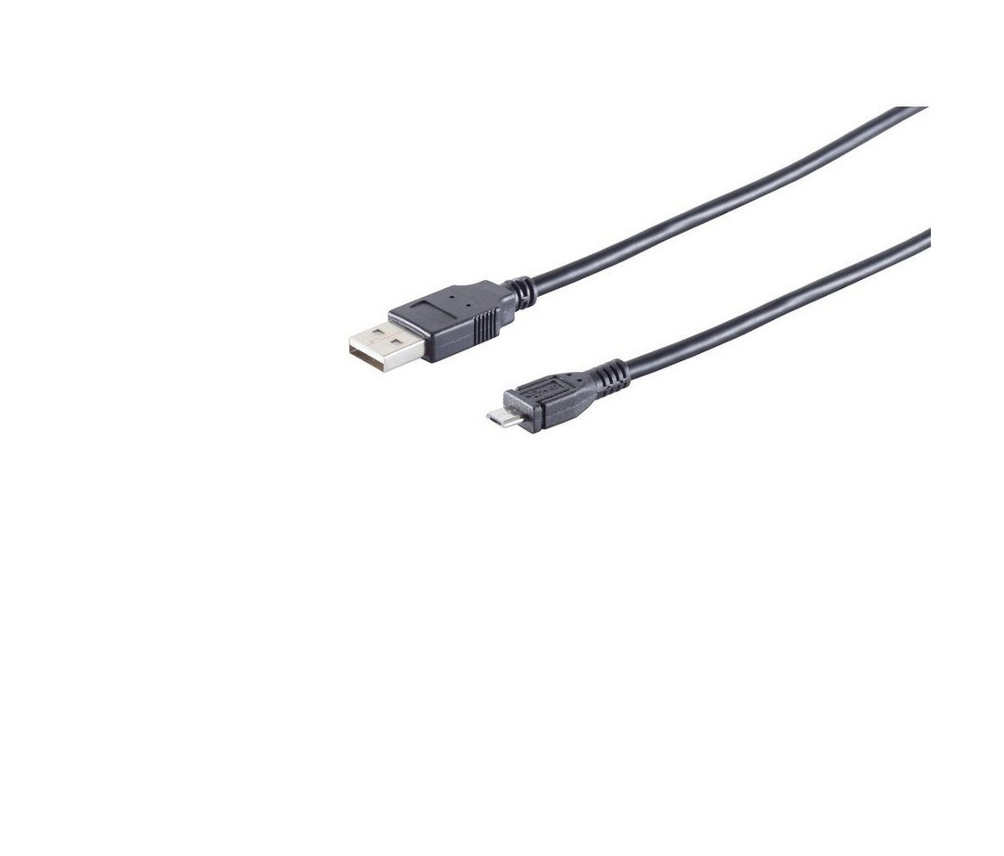 S/CONN maximum connectivity® USB-Micro Kabel USB-A-St./USB-B MICRO St. 2.0 1m USB-Kabel, (100 cm) von S/CONN maximum connectivity®