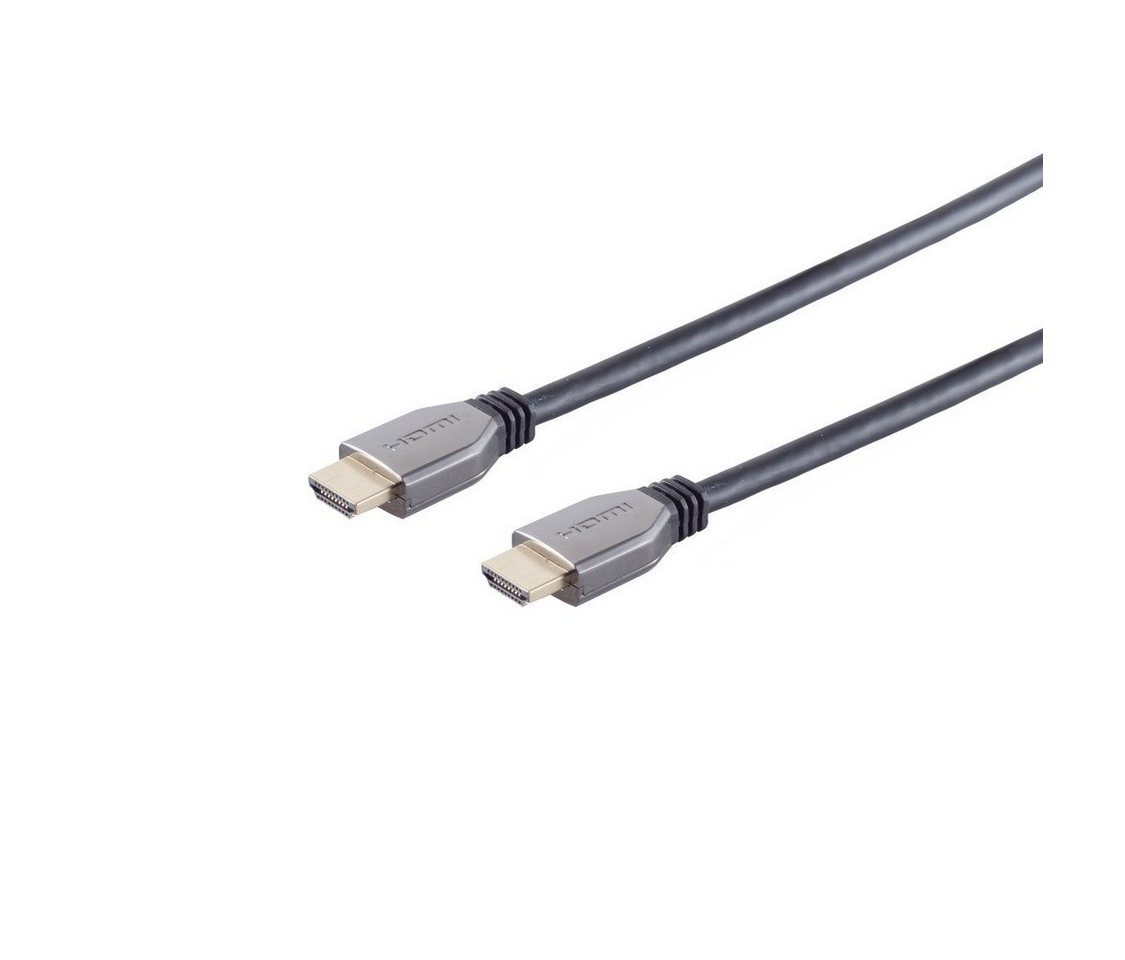 S/CONN maximum connectivity® Ultra HDMI Kabel, 10K, Metall, schwarz HDMI-Kabel, (200 cm) von S/CONN maximum connectivity®