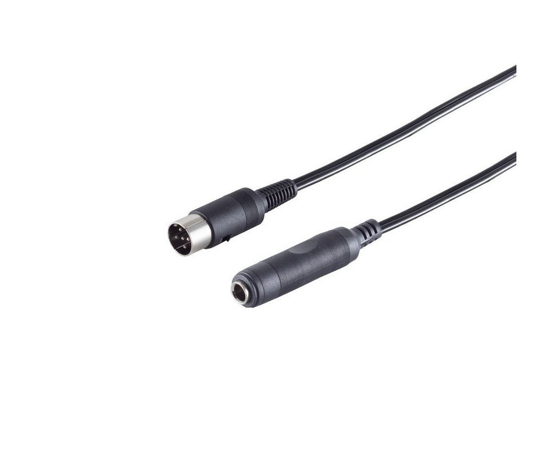 S/CONN maximum connectivity® Würfelstecker 5-pol./ Klinkenbuchse 6,3mm, 0,2m Audio-Kabel, (20,00 cm) von S/CONN maximum connectivity®