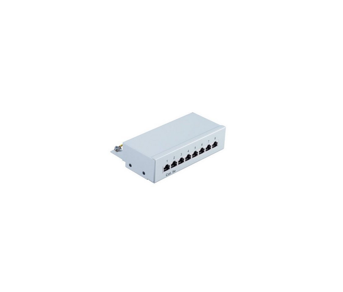 S/CONN maximum connectivity® cat 5e Patchpanel geschirmt 8 Ports Netzwerk-Patch-Panel von S/CONN maximum connectivity®