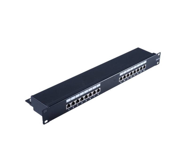 S/CONN maximum connectivity® cat 6 19 1HE-Patchpanel 16 Port Netzwerk-Patch-Panel" von S/CONN maximum connectivity®