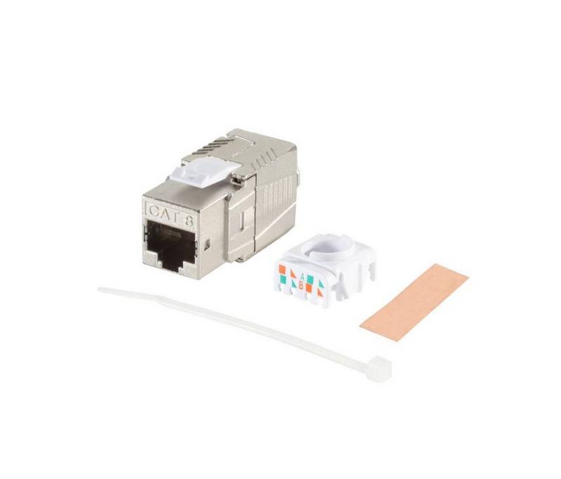 S/CONN maximum connectivity® cat. 8.1 feldkonfektionierbarer Keystone Metall Netzwerk-Adapter von S/CONN maximum connectivity®