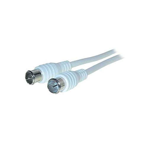 Antennenkabel, 2,5 m, Quick F-Stecker - F-Stecker, weiss VE=1 [PC] von S/CONN maximum connectivity