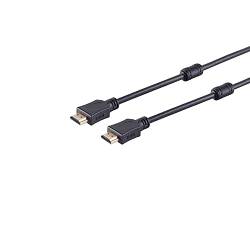 S Conn HDMI A-Stecker, vergoldete Kontakte mit Ferrit, Full, Ultra HD, 3D, HEAC 5,00m von S/CONN maximum connectivity