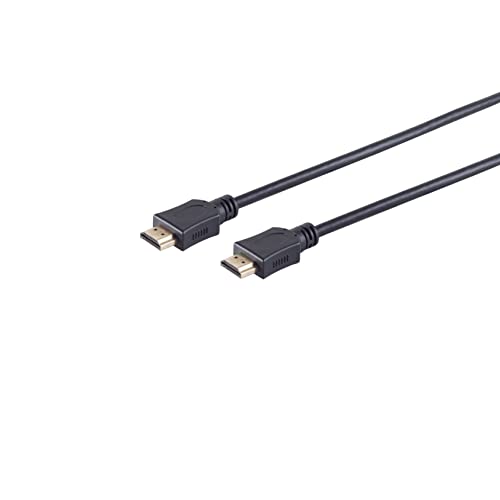 S-Conn HDMI A-Stecker auf HDMI A-Stecker, vergoldete Kontakte, Full HD, Ultra HD, 3D, HEAC 0,75m von S/CONN maximum connectivity