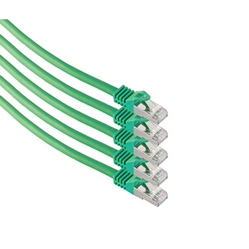 S-Conn RJ45 Patchkabel S/FTP,PIMF, Rohkabel CAT 7 Halogenfrei VE5, grün, 0,25m von S/CONN maximum connectivity