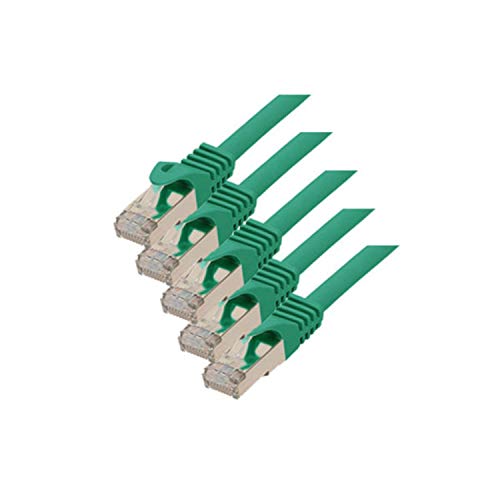 S-Conn RJ45 Patchkabel S/FTP,PIMF, Rohkabel CAT 7 Halogenfrei VE5, grün, 0,5m von S/CONN maximum connectivity