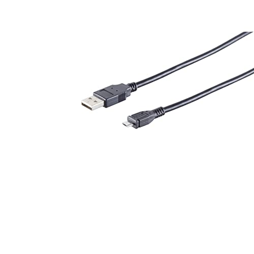 S-Conn USB-Micro Kabel, USB-A-Stecker auf USB-B Micro Stecker, USB 2.0, Kupfer 0,50m von S/CONN maximum connectivity