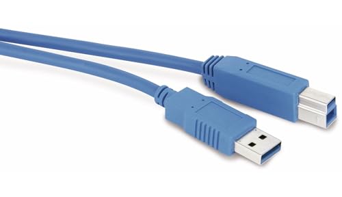 USB Kabel A Stecker/B Stecker USB 3.0 blau 0,5m von S/CONN maximum connectivity