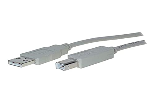 VS-ELECTRONIC - 271747 USB-2.0-Kabel, A-B, Stecker auf Stecker, 1.8 m Länge, Grau CO77022 von S/CONN maximum connectivity