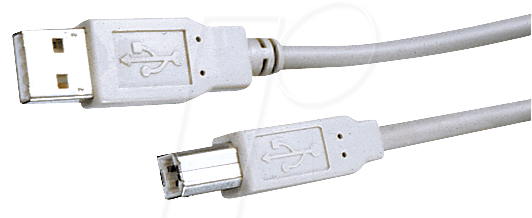 AK 672/2-3,0 SC - USB 2.0 Kabel, High Speed A Stecker auf B Stecker, 3 m von S-CONN