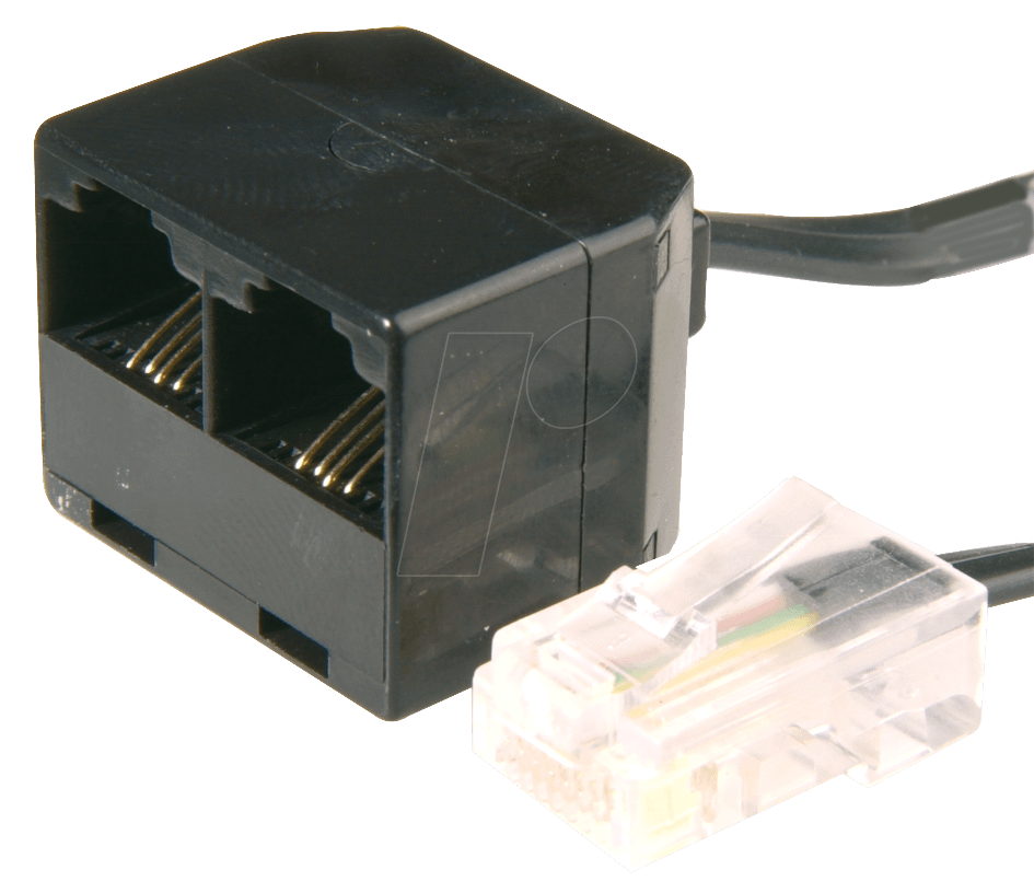 ISDN RJ45 1-2 - ISDN Verteiler, 2-fach von S-CONN