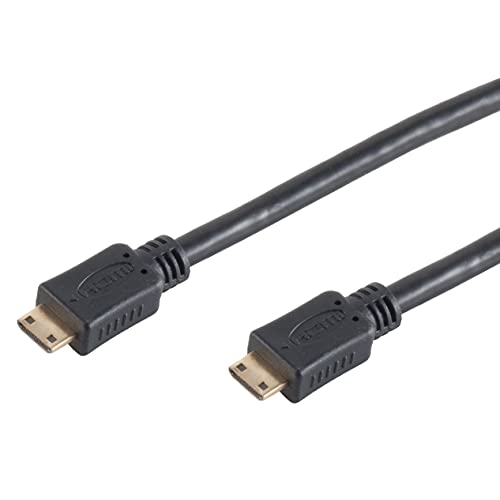 S-Conn HDMI C-Stecker auf HDMI C-Stecker, vergoldete Kontakte, Full HD, Ultra HD, 3D, HEAC 1,00m von S-Conn