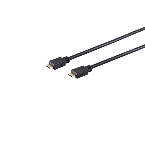S-Conn HDMI C-Stecker auf HDMI C-Stecker, vergoldete Kontakte, Full HD, Ultra HD, 3D, HEAC 2,00m von S-Conn