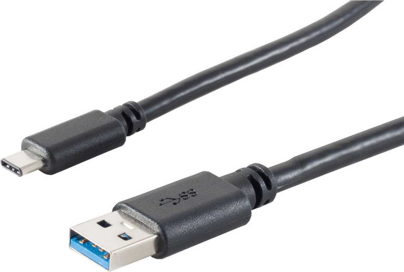 S-Conn S-CONN USB Kabel USB A-ST auf USB 3.1 Typ C-ST schwarz 3,0m (13-31045) USB-Kabel von S-Conn