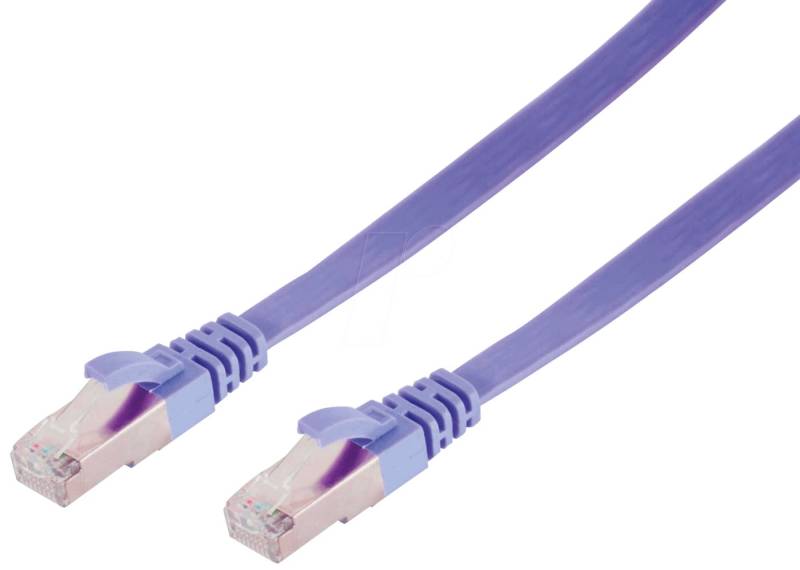 S-Conn SHIVERPEAKS RJ45 Patchkabel flach U/FTP Cat.7 violett 2,0m Netzwerkkabel von S-Conn