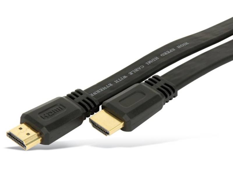 S-IMPULS HDMI-Flatkabel, HIGH SPEED with ETHERNET, 0,5 m von S-IMPULS
