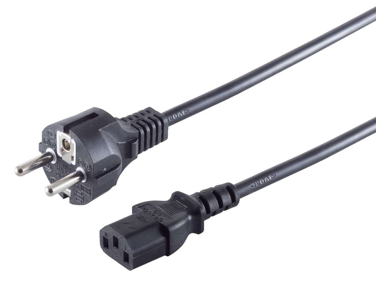 S-IMPULS Kaltgerätekabel Schutzkontaktstecker gerade - Kaltgerätebuchse gerade 1,8m schwarz S-IMPULS Kaltgerätekabel Schutzkontaktstecker gerade - Kaltgerätebuchse gerade 1,8m schwarz von S-IMPULS