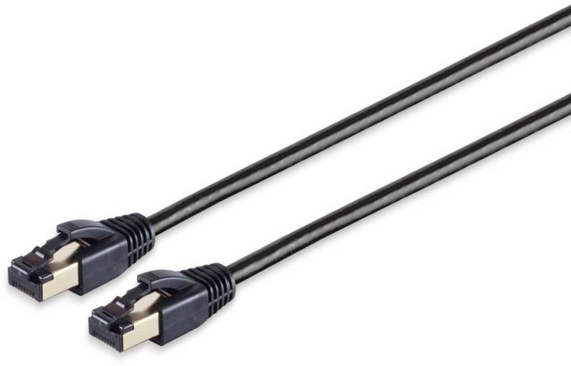 S-IMPULS Keystone Patchkabel CAT 8.1, F/FTP, LSZH, schwarz, 2,0 m von S-IMPULS