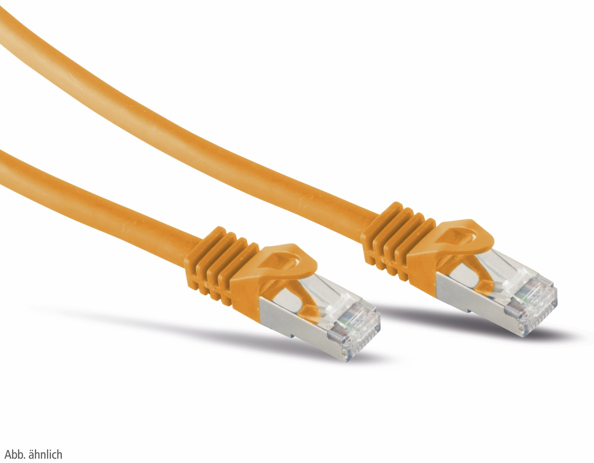 S-IMPULS RJ45 Patchkabel S/FTP (PIMF), m. CAT.7 Rohkabel, 15 m, orange von S-IMPULS
