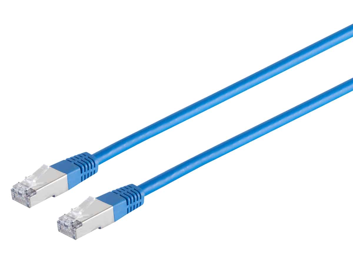 S-IMPULS RJ45 Patchkabel mit CAT.7 Rohkabel PIMF blau 1,5m von S-IMPULS