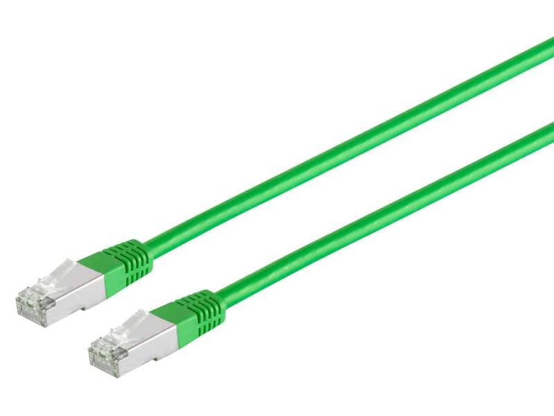 S-IMPULS RJ45 Patchkabel mit CAT.7 Rohkabel PIMF grün 1,5m von S-IMPULS