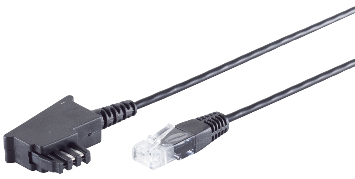 S-IMPULS TAE-F Adapterkabel RJ-45 8/2 schwarz 3m von S-IMPULS