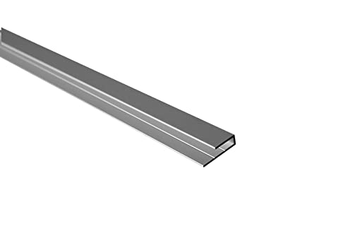 S-Polytec Aluminium 3mm U- Profil, Alu Abschlussprofil, Aluprofil für Vinyl-Boden und Aluverbundplatten Dibond, eloxiert (3mm Silber, U- Profil (2 Meter), 1) von S-Polytec