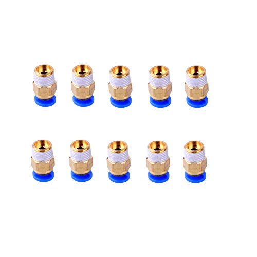 S SIENOC 10 x PC4-M10 Pneumatische Luft gerade Schnellverschraubung 4mm Gewinde M10 von S SIENOC