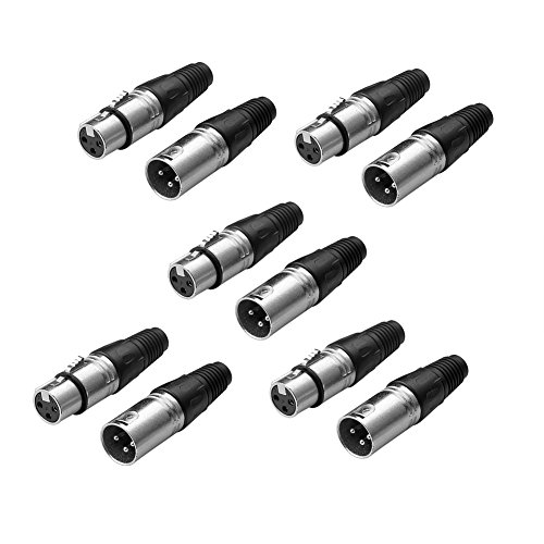 S SIENOC 10PK XLR 3 Pin Female Mikrofon Lötanschluss Buchse Mikrofon XLR SCHWARZ Mikrofon XLR von S SIENOC